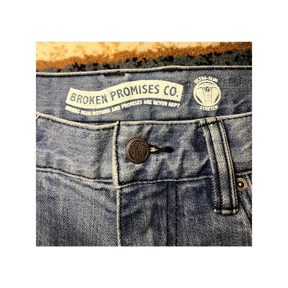 Broken Promises Ultra Slim Stretch Denim Jeans Size 32 Mens - Picture 7 of 9